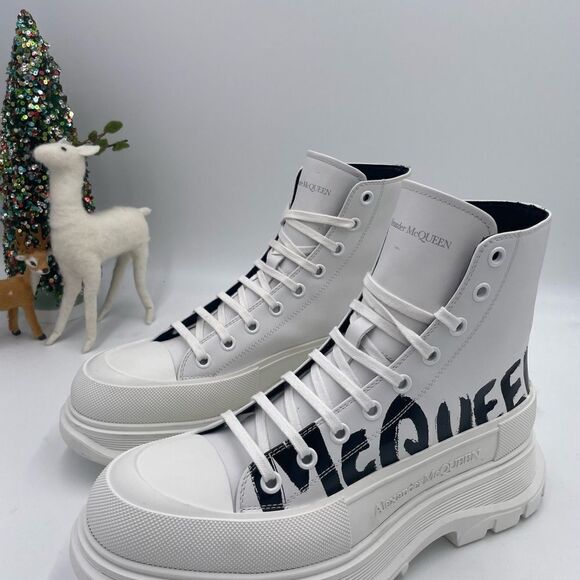 Men’s Alexander, McQueen tread, slick sneaker, boots size 44 maiden Italy - Picture 1 of 5